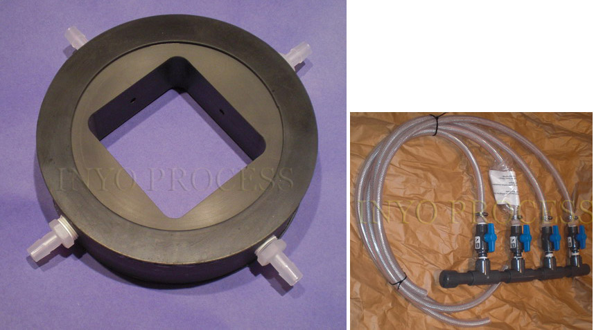 sludge wafer injector disk Sludge Wafer Injection Disk distributes polymer and provides some mixing to the sludge